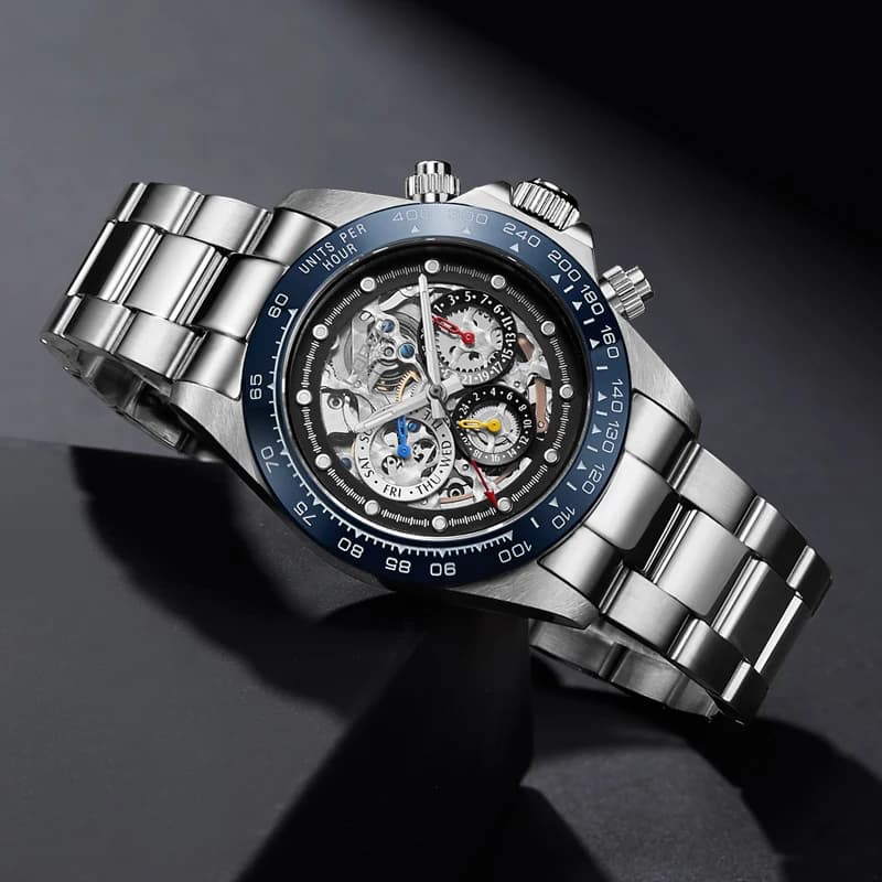 Men's Watches LOREO Top Brand Automatic Mechanical Watch For Men Sport Stainless Steel Luminous Waterproof 200m Relogios New