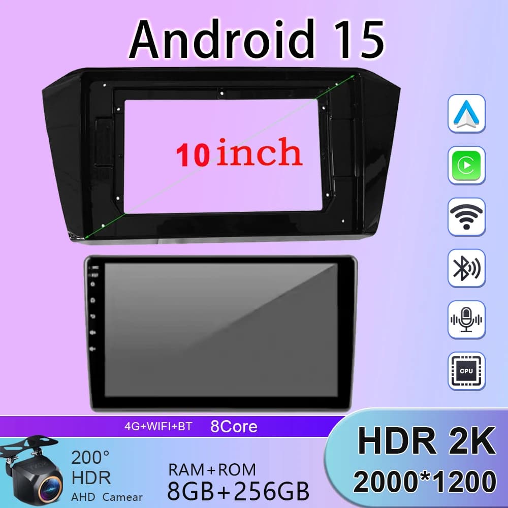 BT For VW Volkswagen Passat B8 Magotan 2014+ Android 15 DSP Car Radio Multimedia Video Player Navigation Stereo Carplay Wifi+4G