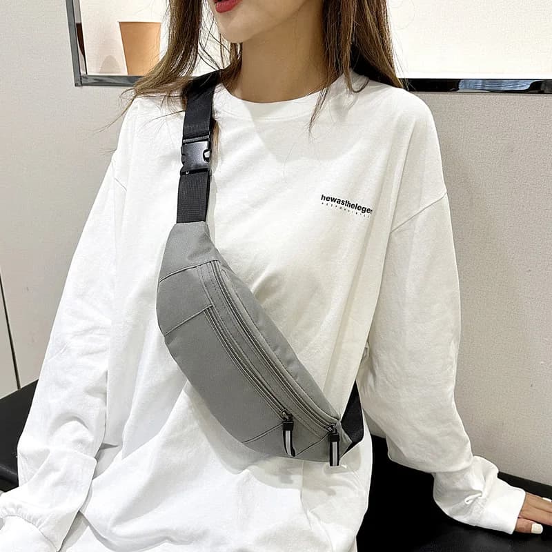 Waterproof Waist Fanny Pack Man Women with Reflective Zipper Pulls,Adjustable Belt Crossbody Sling Bag for Running,Hiking Daily