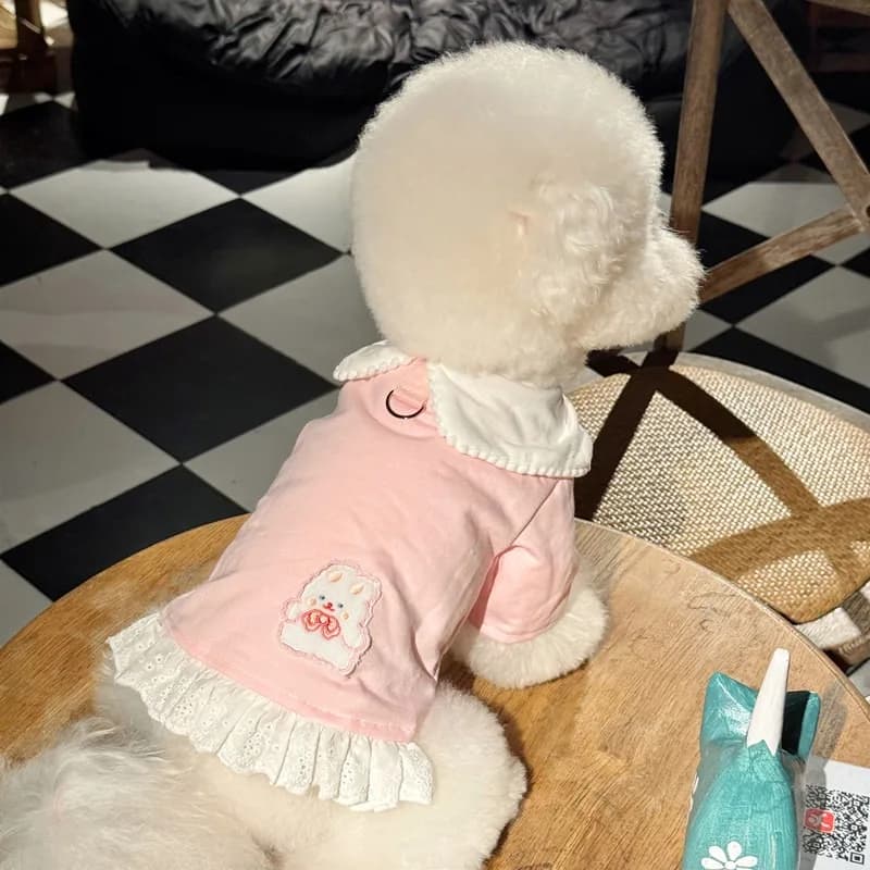 Vestitino per Cani Giallo a Forma di Ape, Abbigliamento Estivo per Animali Domestici, Vestito Traspirante con Protezione Solare per Cani Piccoli