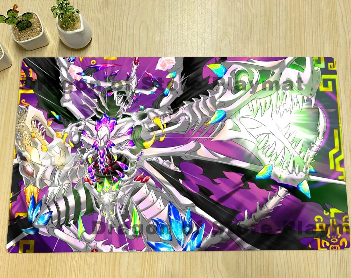 YuGiOh Playmat Mementoal Tecuhtlica - Combined Creation TCG Mat Board Game CCG Trading Card Game Mat Rubber Mouse Pad Free Bag