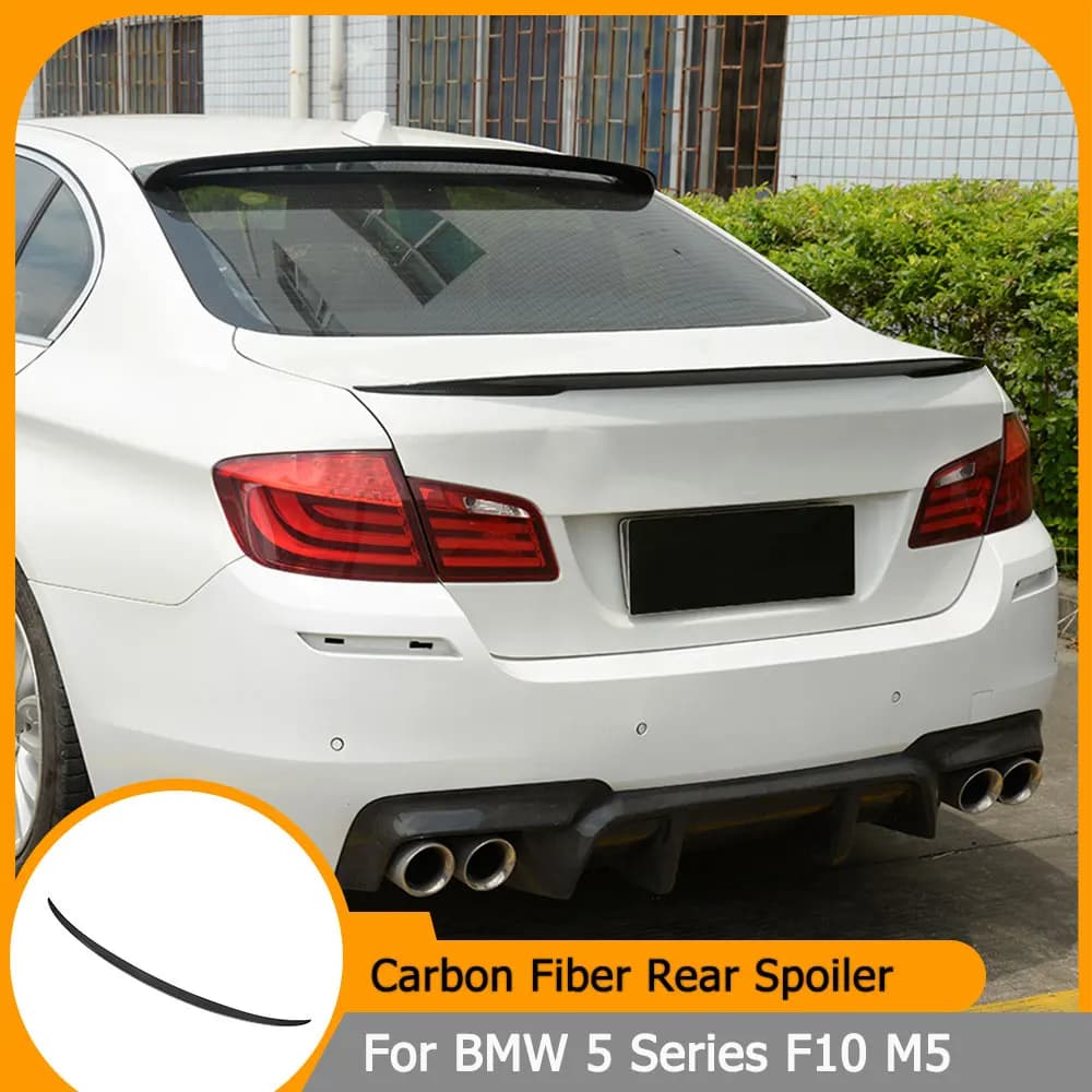 Ala spoiler per bagagliaio posteriore per auto in fibra di carbonio per BMW Serie 5 F10 M5 M Sport Berlina 4 porte 2011-2017 Coperchio bagagliaio Ala labbro