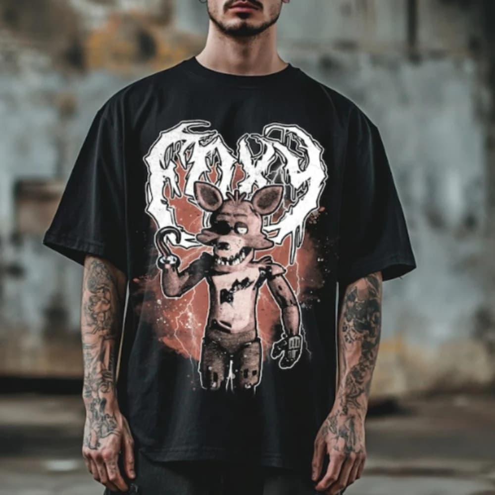 Five Nights At Freddys Woman Man Horror Game Graphic T Shirts Casual Fashion Vintage Streetwear Classic O-neck Cotton Tops Tee