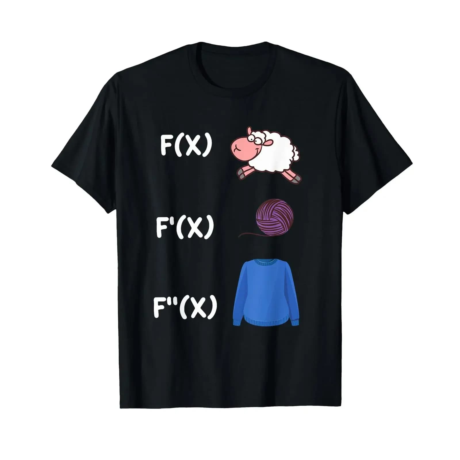 Sheep Wool Derivation Funny Animal Shepherd Farmer Math Teacher T Shirt black vintage Washed graphic Stylish designer clothes