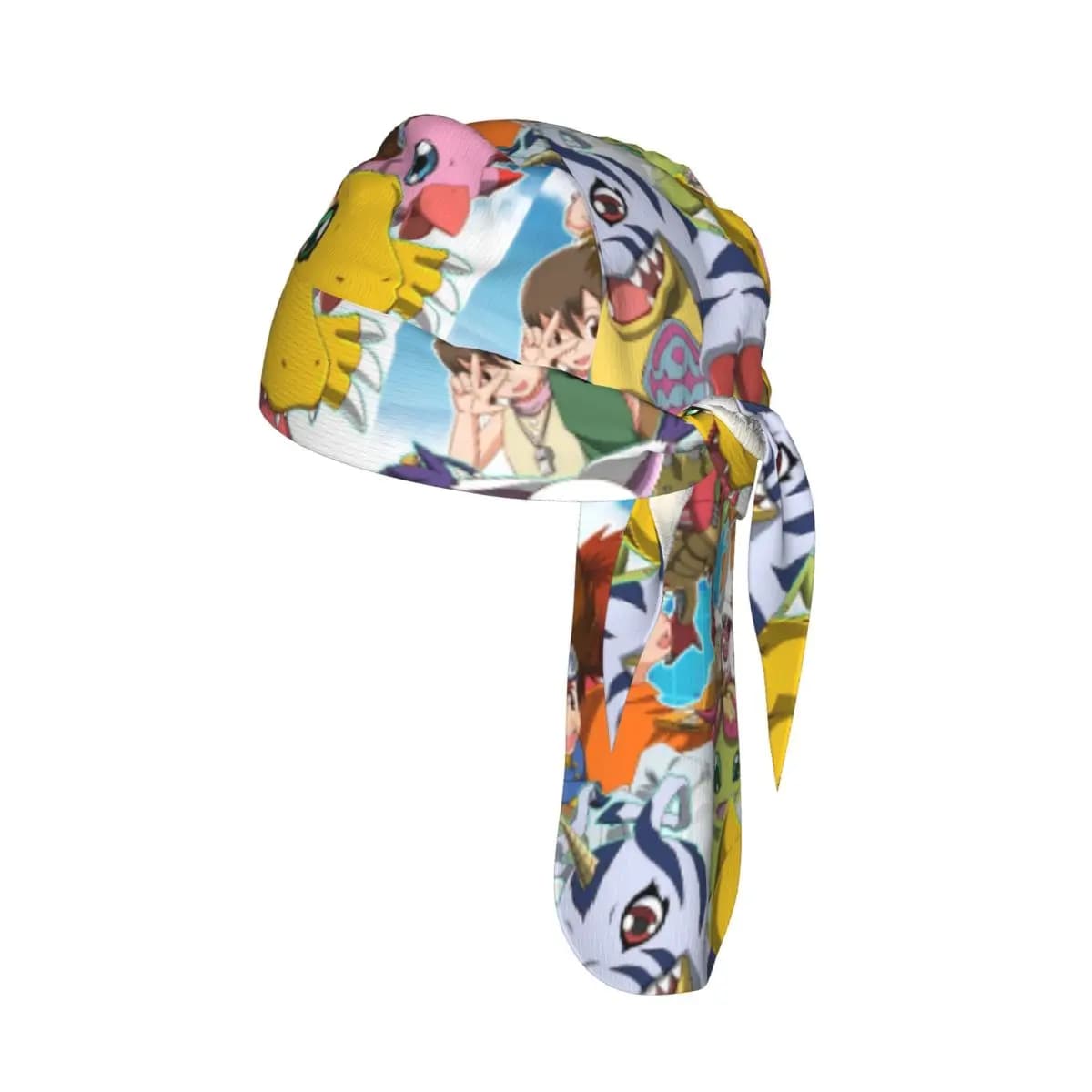 Cappelli da Pirata Anime Digimon Adventure Personalizzabili e Regolabili, Berretto da Ciclismo ad Asciugatura Rapida per Uomo e Donna, Bandana per Moto