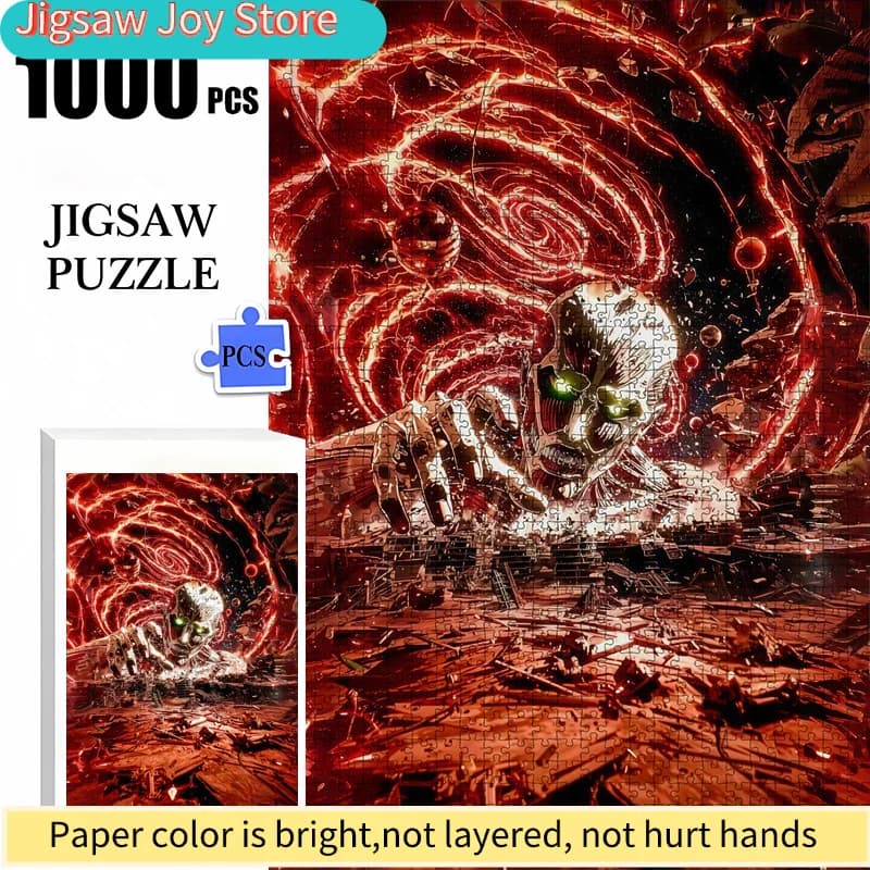Una Scatola di Puzzle di Carta con Personaggi Anime Popolari, Dimensioni Standard, Offre un'Esperienza Vibrante per l'Apprendimento in Famiglia