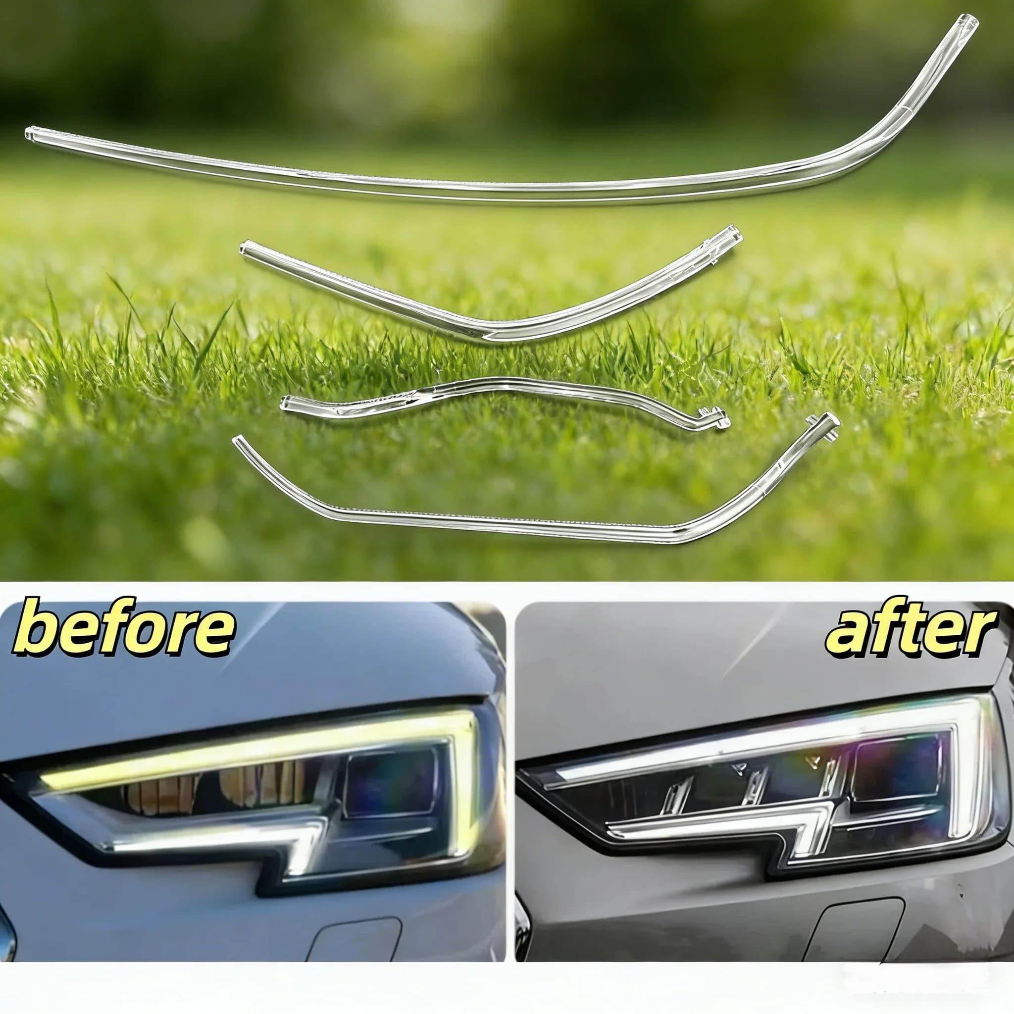 Per Audi A4 A4L B9 S4 2017-2019 DRL Auto LED Faro Luce DRL Piastra Guida Luce di Marcia Diurna Tubo Bar