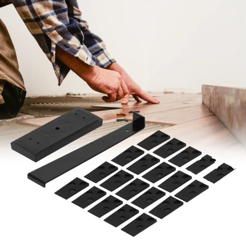 Kit di Installazione per Pavimenti in Laminato Set di Strumenti per Installazione Pavimenti in Legno Distanziatori Barra di Trazione Blocco di Battitura
