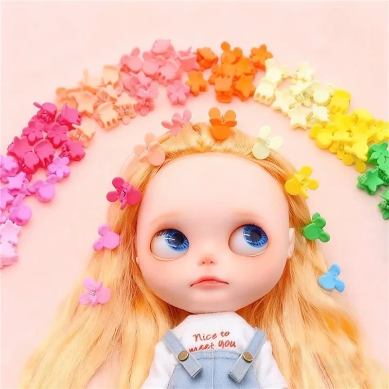 For BJD Blythe Doll 1/6 1/12 OB11 Bangs Hair Clip Colorful Mini 2.5cm 3cm Hairpins Hair Headwear Clothes Clothing Accessories