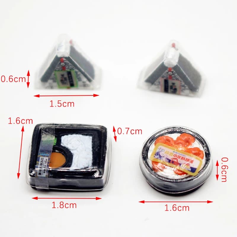 2 Pezzi Giocattoli Casa delle Bambole, Miniature di Simulazione, Accessori per Gioco di Ruolo per Bambini, Modellini di Cibo Sushi