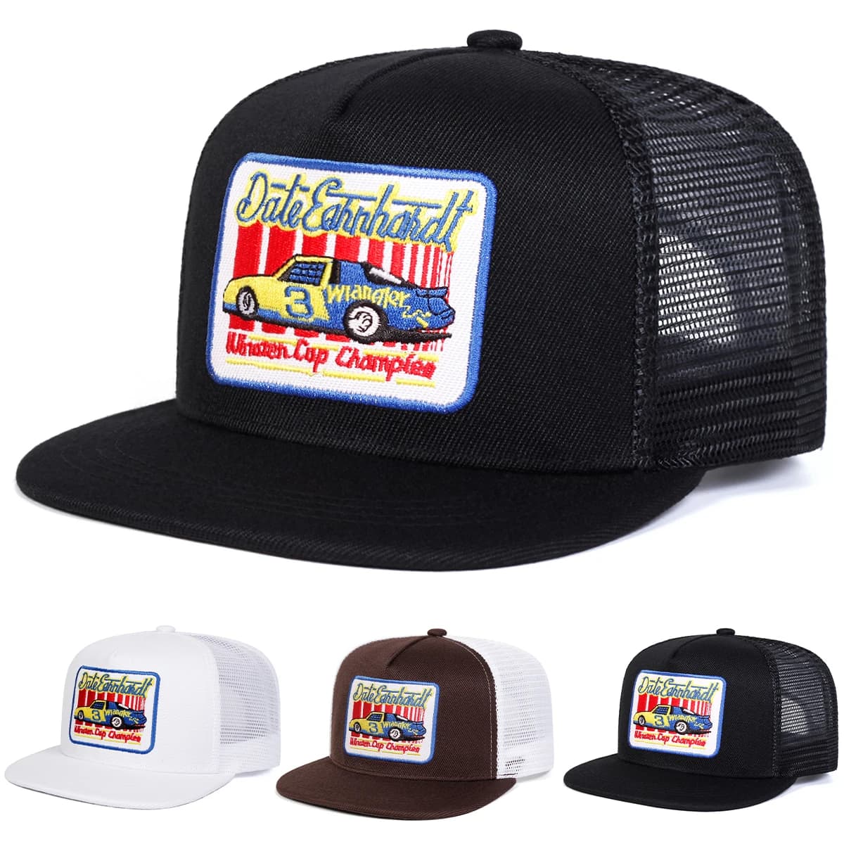 Cappelli da baseball unisex DALE EARNHARDT con ricamo, stile hip-hop, in rete, per primavera/estate, regolabili, casual, per esterni, con protezione solare