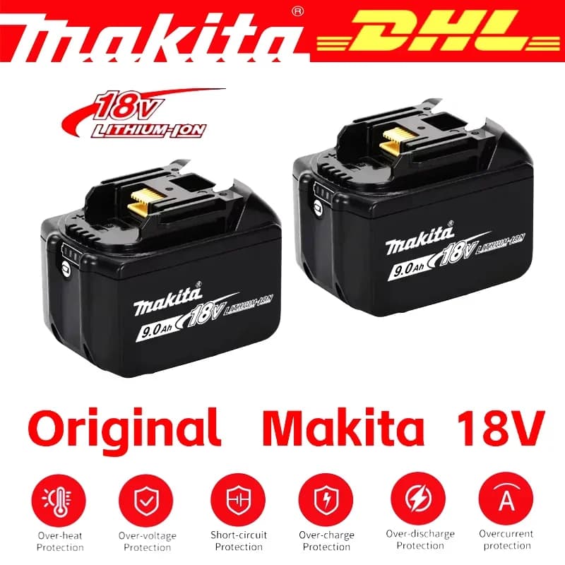 Batteria originale Makita 18V 9.0AH ricaricabile, caricabatterie Makita 18V BL1840 BL1830B BL1830B, batteria per elettroutensili Makita