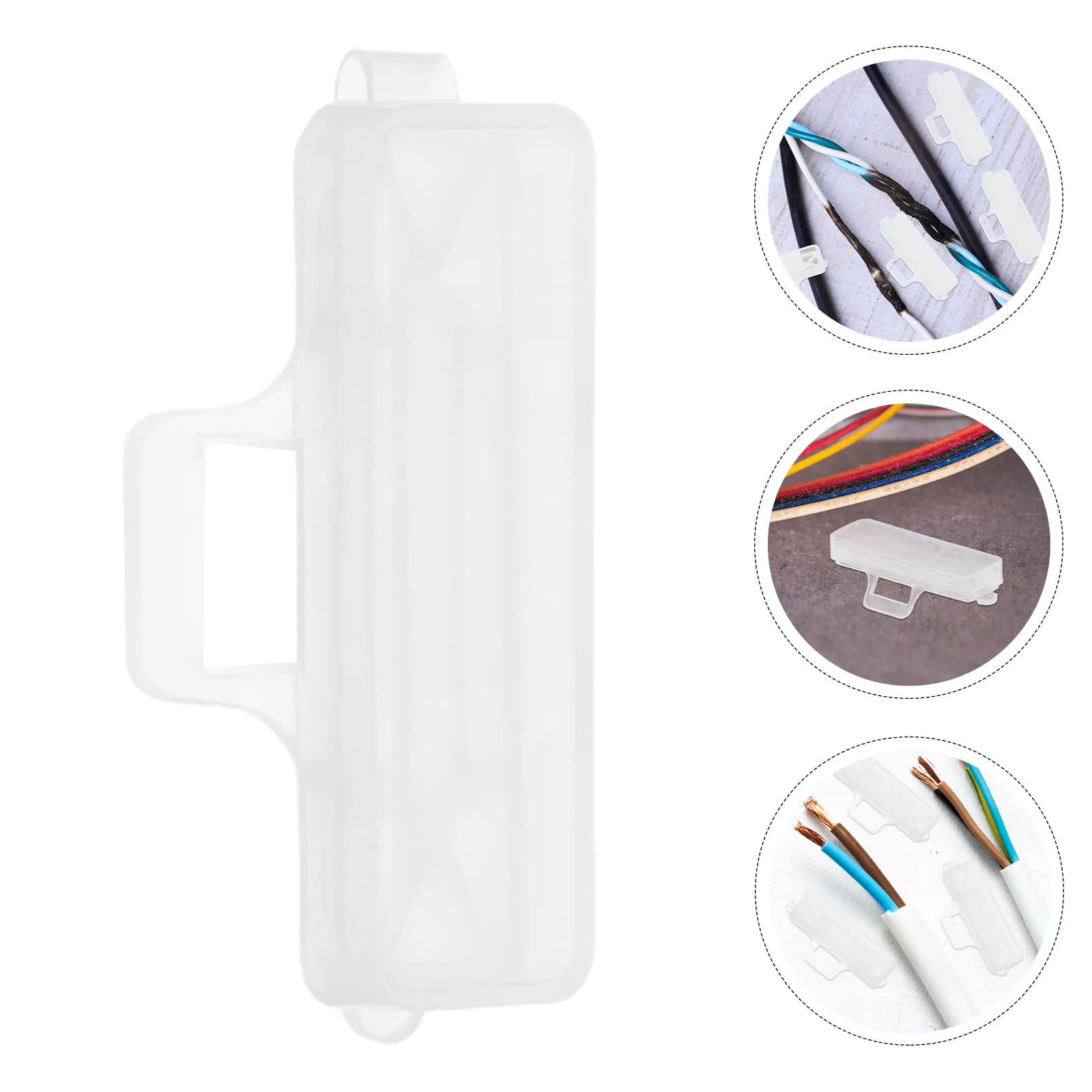 Set di 1 Scatola Trasparente Impermeabile per Etichette Cavi, Contenitore per Gestione Cavi, Etichette in Plastica per Fili Elettrici, Fascette Zip