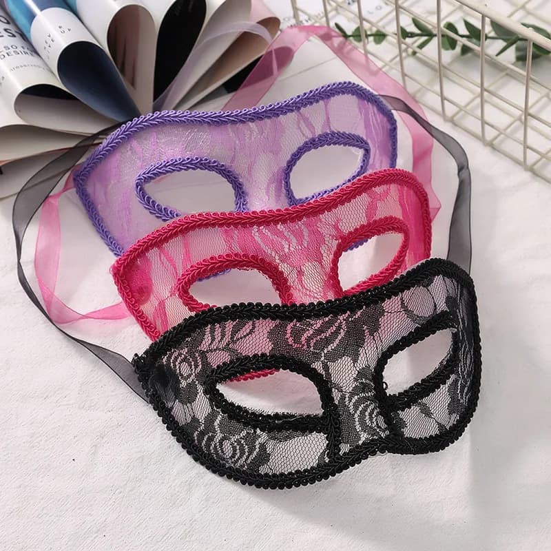 Maschere per feste Elegante mezza maschera Maschera per travestimento veneziano Comoda maschera per gli occhi traslucida per eventi speciali di carnevale