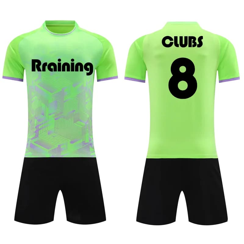 Maglia da calcio a sublimazione personalizzata all'ingrosso Set Nome personalizzato stampato Uniforme da calcio Pantaloncini nuovo stile Servizio OEM disponibile