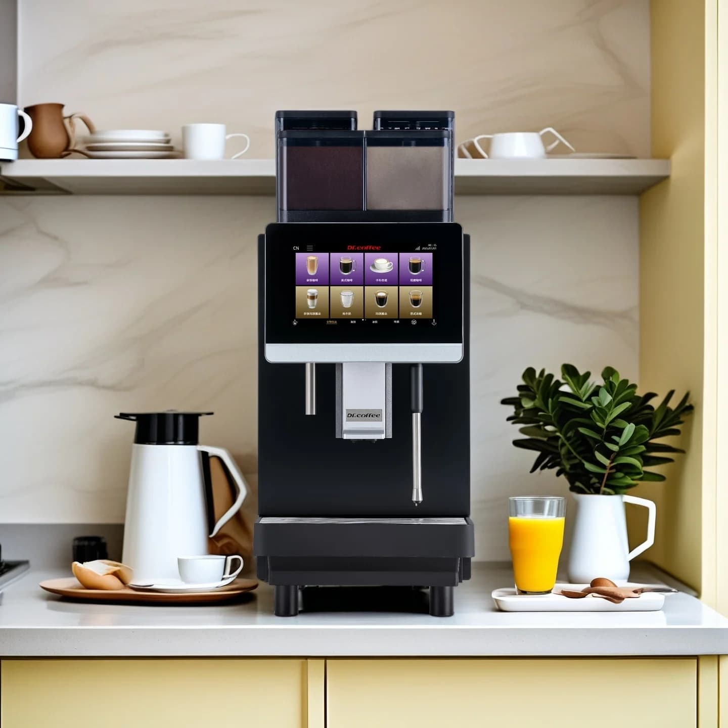 Dr.coffee F3 Plus-T Commercial Espresso Coffee Machine Fully Automatic Coffee With Steam Rod For Cafe Shop