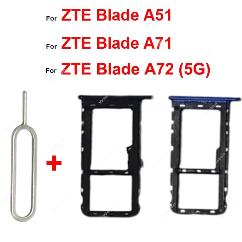Vassoio della scheda SIM per ZTE Blade A51 A71 A72 5G Supporto del vassoio della scheda SIM Sostituzione del supporto del lettore di schede SIM