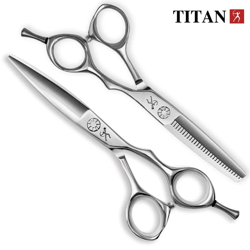 Titan forbici per capelli professionali strumento per barbiere vite a sfera per barba forbici per affettare per tagliare i capelli in acciaio VG10 affilate fatte a mano