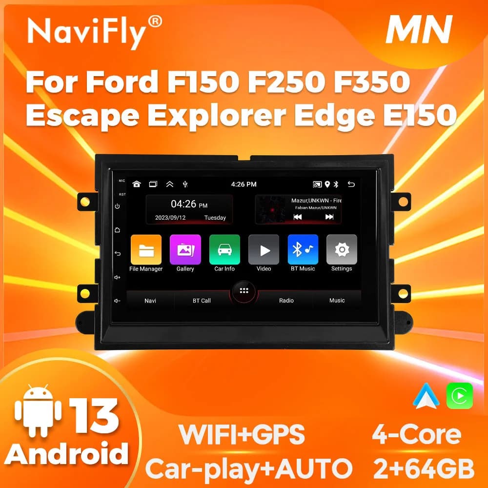 Autoradio MEKEDE Wireless Carplay Android AUTO 2+64G per Ford 500 F150 Explorer Edge Escape Sport Lincoln Expedition Mustang DSP