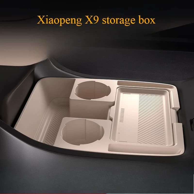 for Xpeng X9 POWER X Ultra Max Central Control Armrest Lower Layer Box Car Interior Modification Accessory Silicone Storage Box