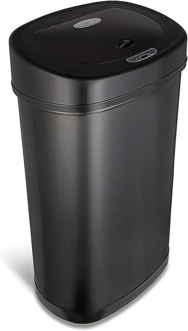 Cestino Automatico con Sensore di Movimento, 50L Nero, Coperchio Senza Contatto con Sigillo Anti-Odore