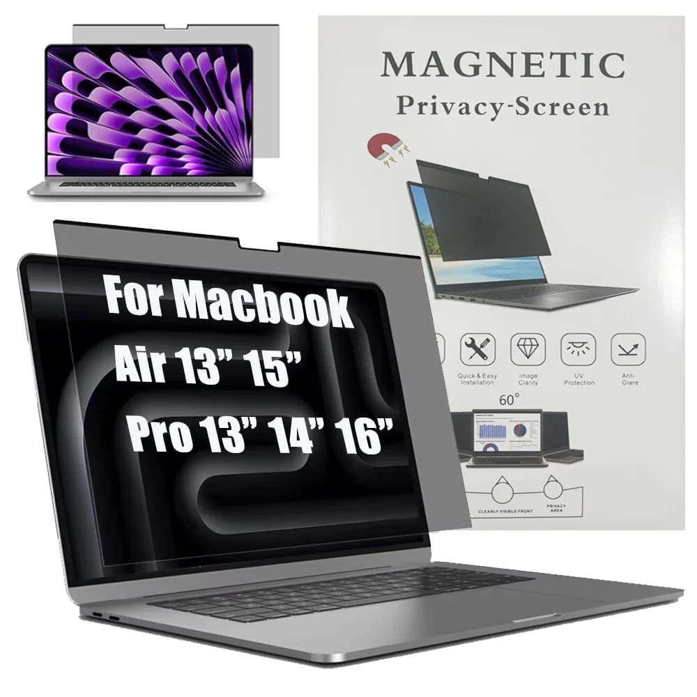 Pellicola Protettiva Privacy per Monitor Macbook, per Macbook Air 13.6 pollici M5M4, per Macbook Pro 14 M5 Chip 2026, Accessorio per Laptop