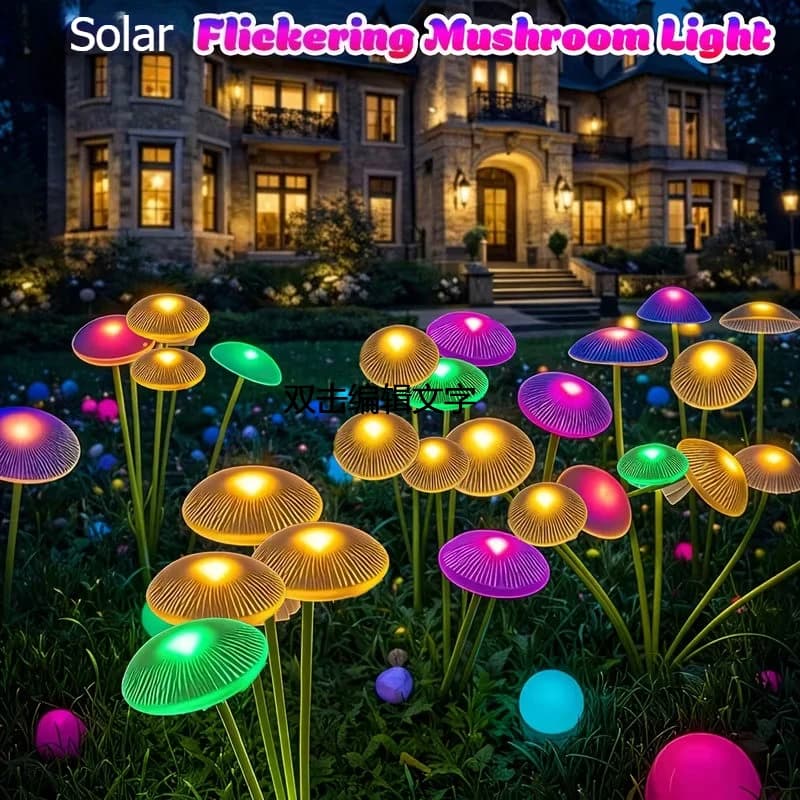 Luci Solari Decorative da Giardino a Forma di Medusa, Luci a Stringa Solari a Forma di Fungo per Cortile, Paesaggio e Sentieri