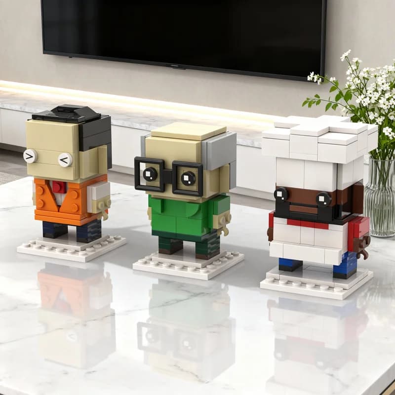 Set di Costruzioni MOC South Park Brickheadz 3, 312 Pezzi, Regalo di Natale, Blocchi Architettonici, Giocattoli Creativi Educativi Fai-da-Te