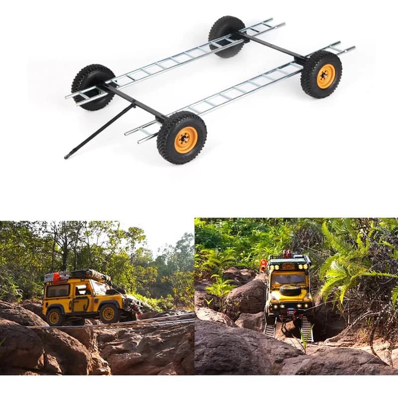 Rimorchio multifunzionale crossing ditch bridge adatto per 1/8 1/10 RC Crawler Car Traxxas outdoor scene construction tool Parts