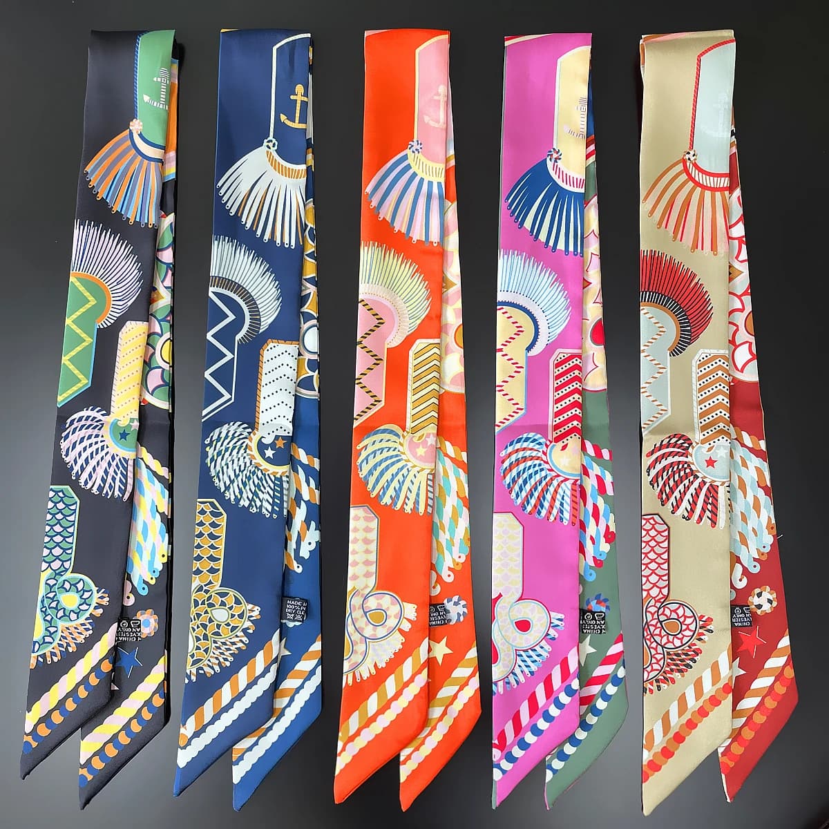 Brand Design Twill 100% Silk Scarf Luxury Fashion Scarf Women's Foulard Slim Bag Scarves New Hot Neck Handkerchief Hair Band