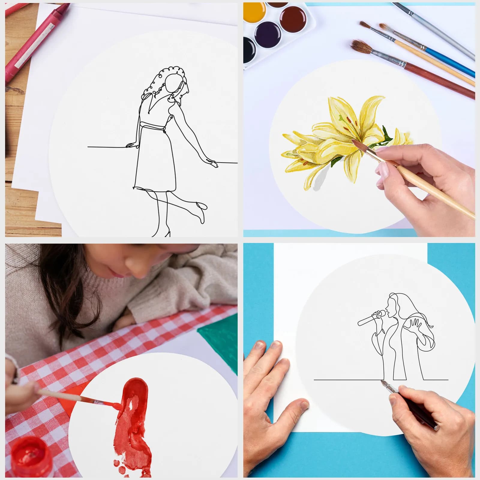 40 Sheets Round Drawing Cardboard Thick Blank DIY Craft Paperboard Ideal for Sketch Painting and Handmade Art Projects