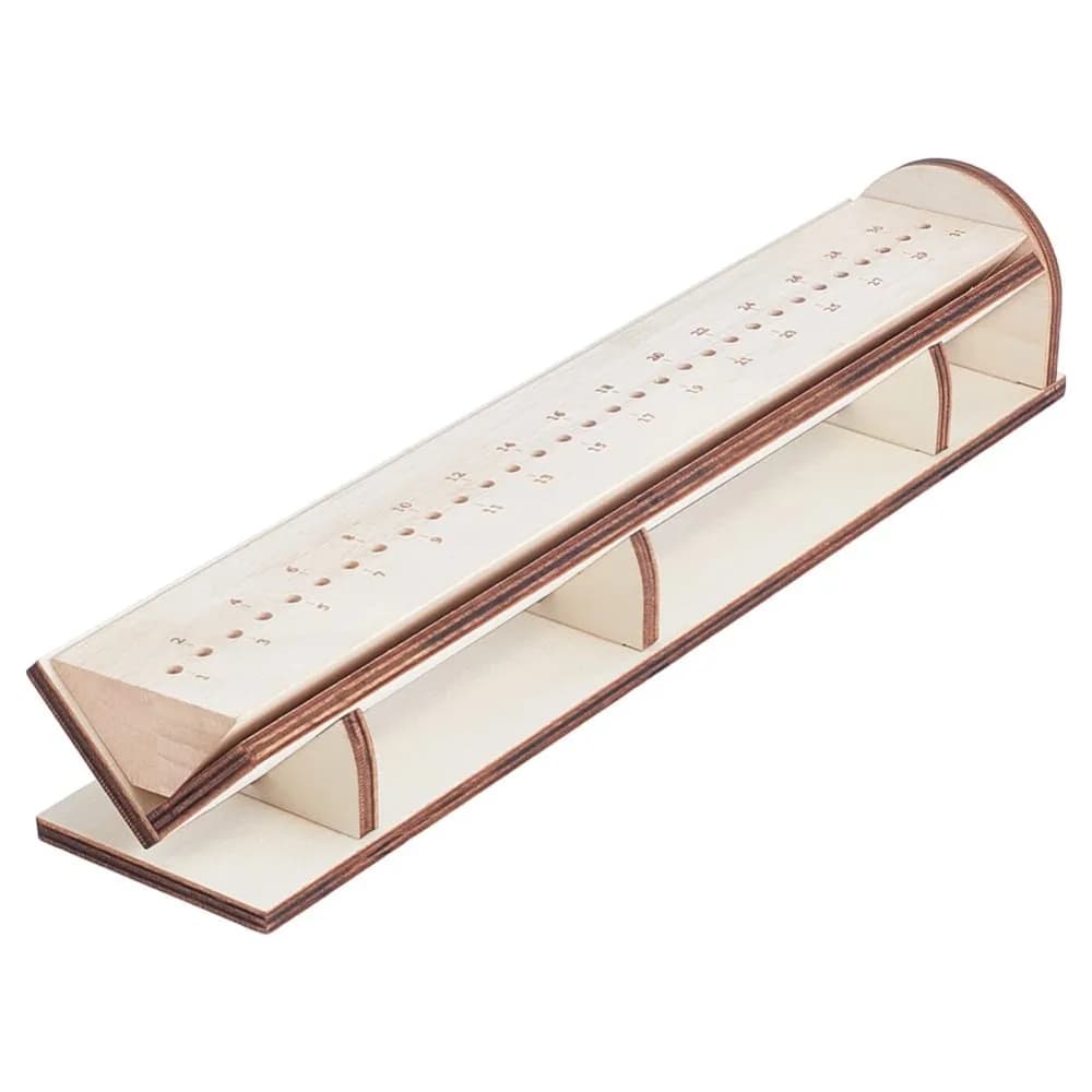 Culla per punzonatura per rilegatura in legno vecchio pizzo con guida per piercing Strumento per rilegatura di libri da 13,1x2,5x2,4 pollici per riviste di quaderni artigianali