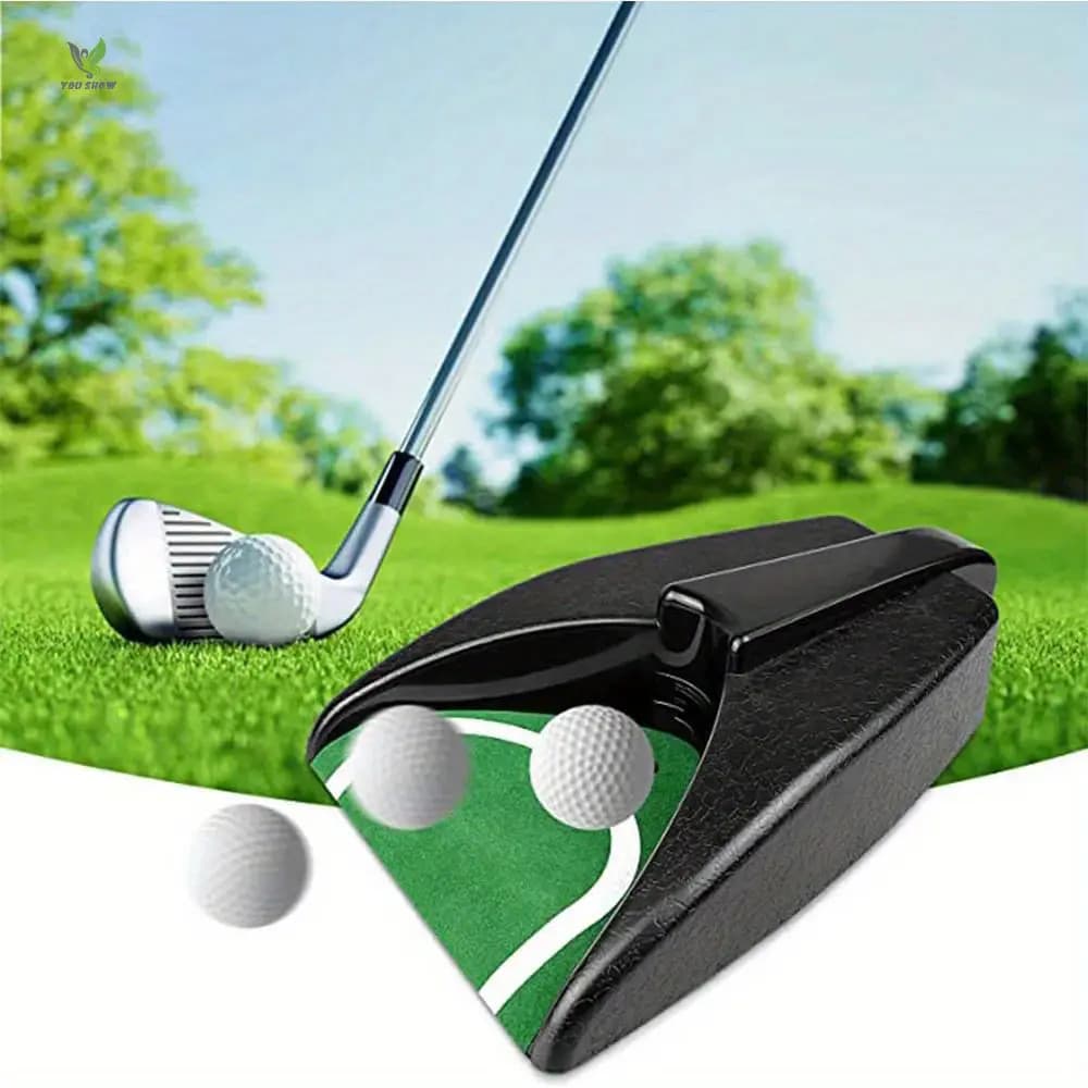 Attrezzatura per Allenamento Golf, Sistema di Ritorno Automatico della Palla, Coppa per Putting Automatica con Tecnologia Kick Back per Uso Interno ed Esterno