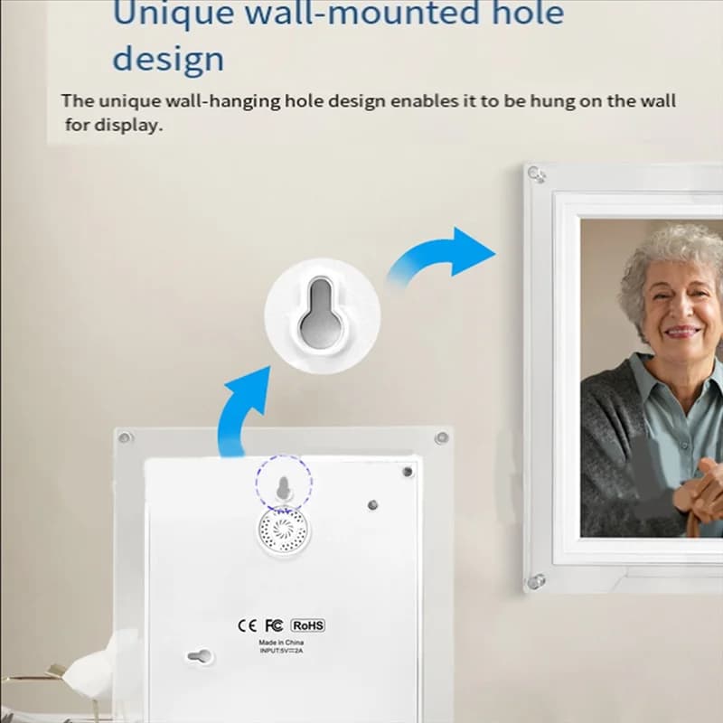 ABMF-Cornice per foto digitali in acrilico Display da 10,1 pollici da 10,1 pollici Schermo IPS Memoria 32G Porta Retrato Spina digitale UE