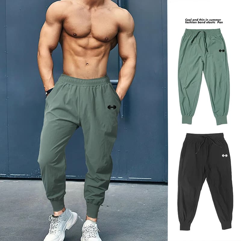 Men's jogging pants Sports pants with summer dumbbells Streetwear Fitness suit jogging pants Men's gymwear Muscle sports pants