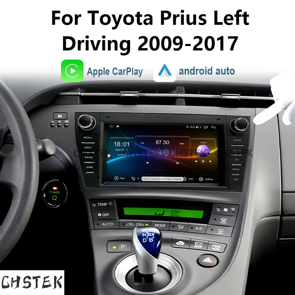 CHSTEK Autoradio Android 13 per Toyota Prius XW30 LHD 2009-2017 Multimedia Qualcomm Navigazione Bluetooth Lettore Carplay 4G GPS