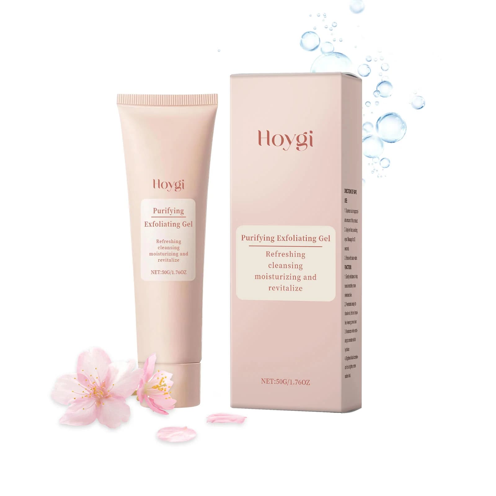 Facial exfoliating gel, refreshing and delicate cleanser for the skin, delicate moisturizing, sebum control, skin care