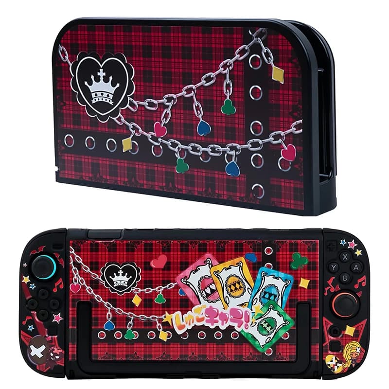 Custodia Protettiva a Tema Anime Carina per Nintendo Switch 2 - Guscio Rigido Personalizzato Nero Rimovibile NS2 (2025) per PC Switch 2