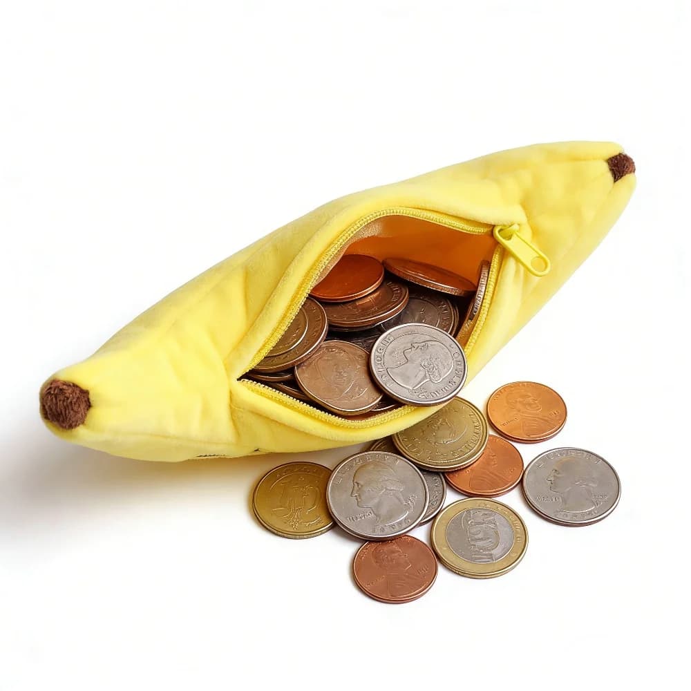 Portamonete con espressioni, borsa portaoggetti multifunzionale con gancio, portamonete portacarte, astuccio per cancelleria, regalo