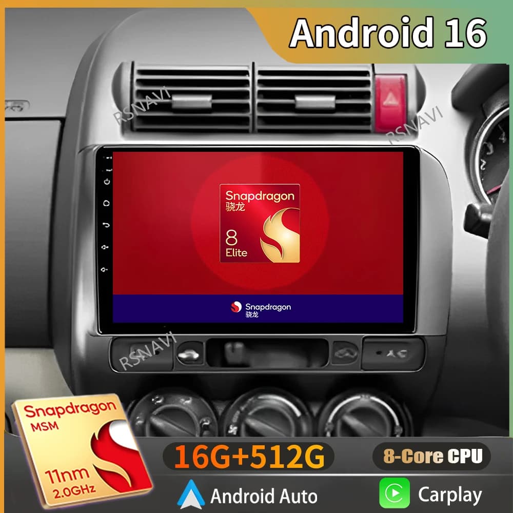 Android 15 2K QLED Stereo Per Honda Jazz 1 GD 2001 - 2008 Fit 2001-2009 Autoradio Lettore Video Multimediale GPS 4G CarPlay