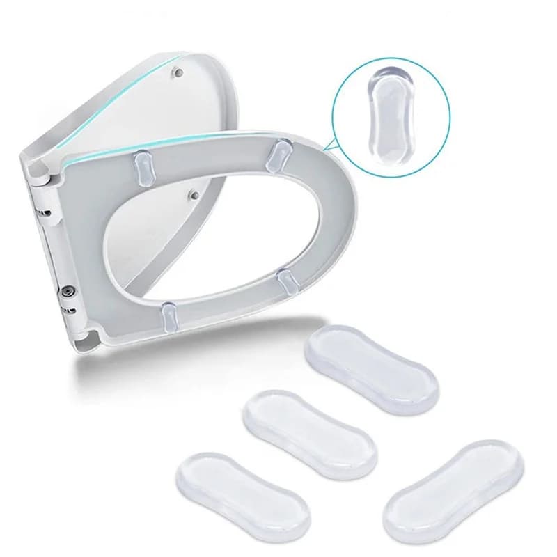 4 pz/set Sedile WC Paraurti Anti-collisione Ammortizzazione Pad Autoadesiva Anti-slip Ammortizzazione Zerbino per Accessori Per Il Bagno