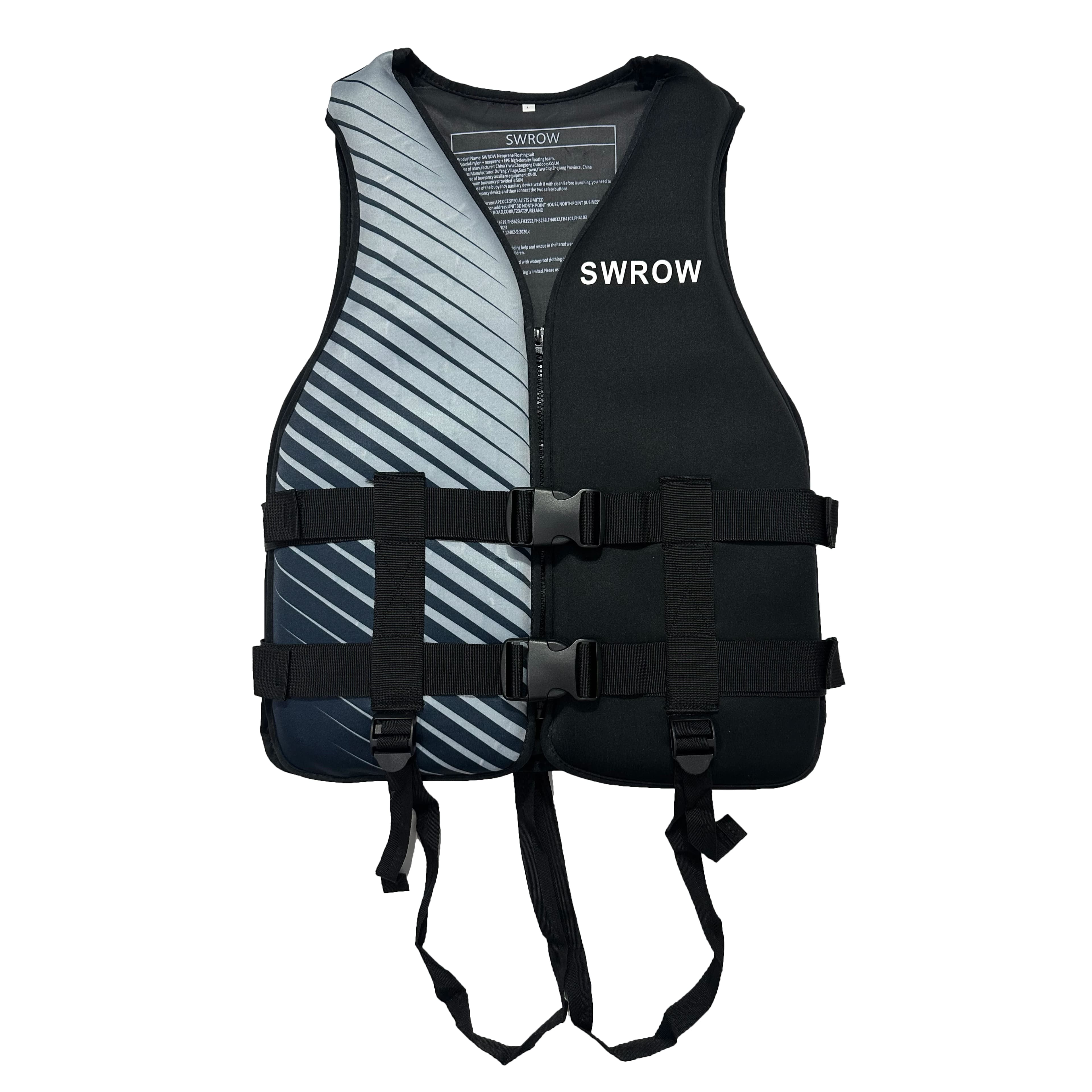 Tuta di sopravvivenza con galleggiamento in neoprene Giubbotto di salvataggio per sport acquatici regolabile per bambini adulti Accessori da esterno traspiranti resistenti all'usura