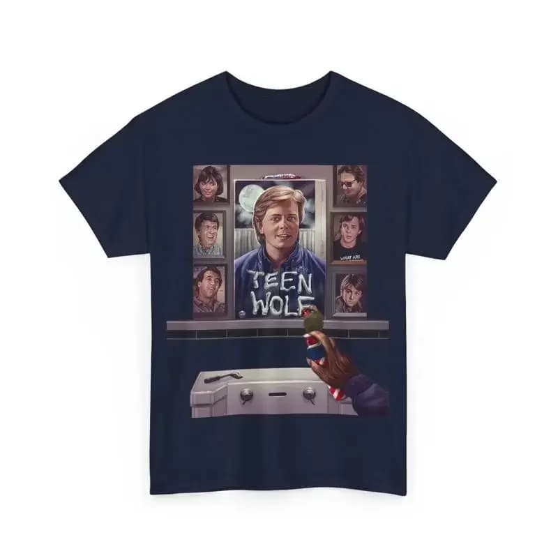 T Shirtn Wolf 1985 Camicia da film in cotone pesante