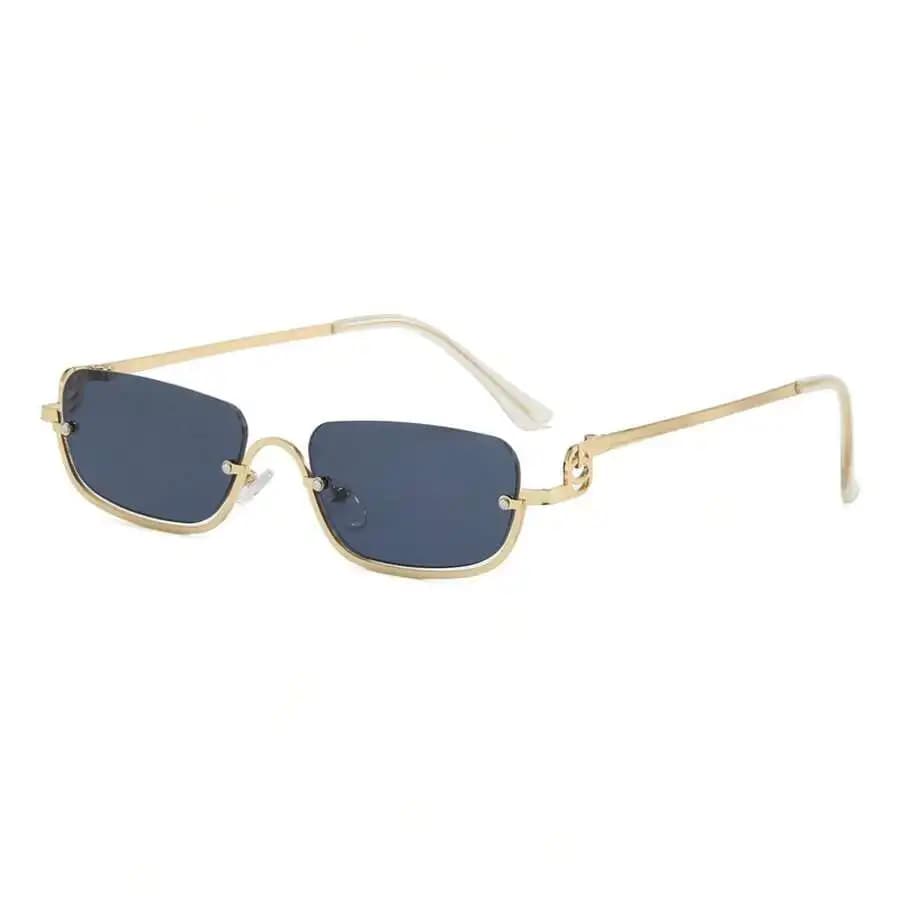 Metallic Texture 2026 New European And American Fashionable Personalized Half-Frame Futuristic For Women With A High-End Feel