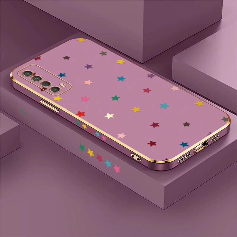 TPU Plating Soft Phone Case For Huawei Y7A Y9S Y7 Prime Pro Y9 2019 Colorful Stars Pattern Shockproof Silicone Bumper Capa