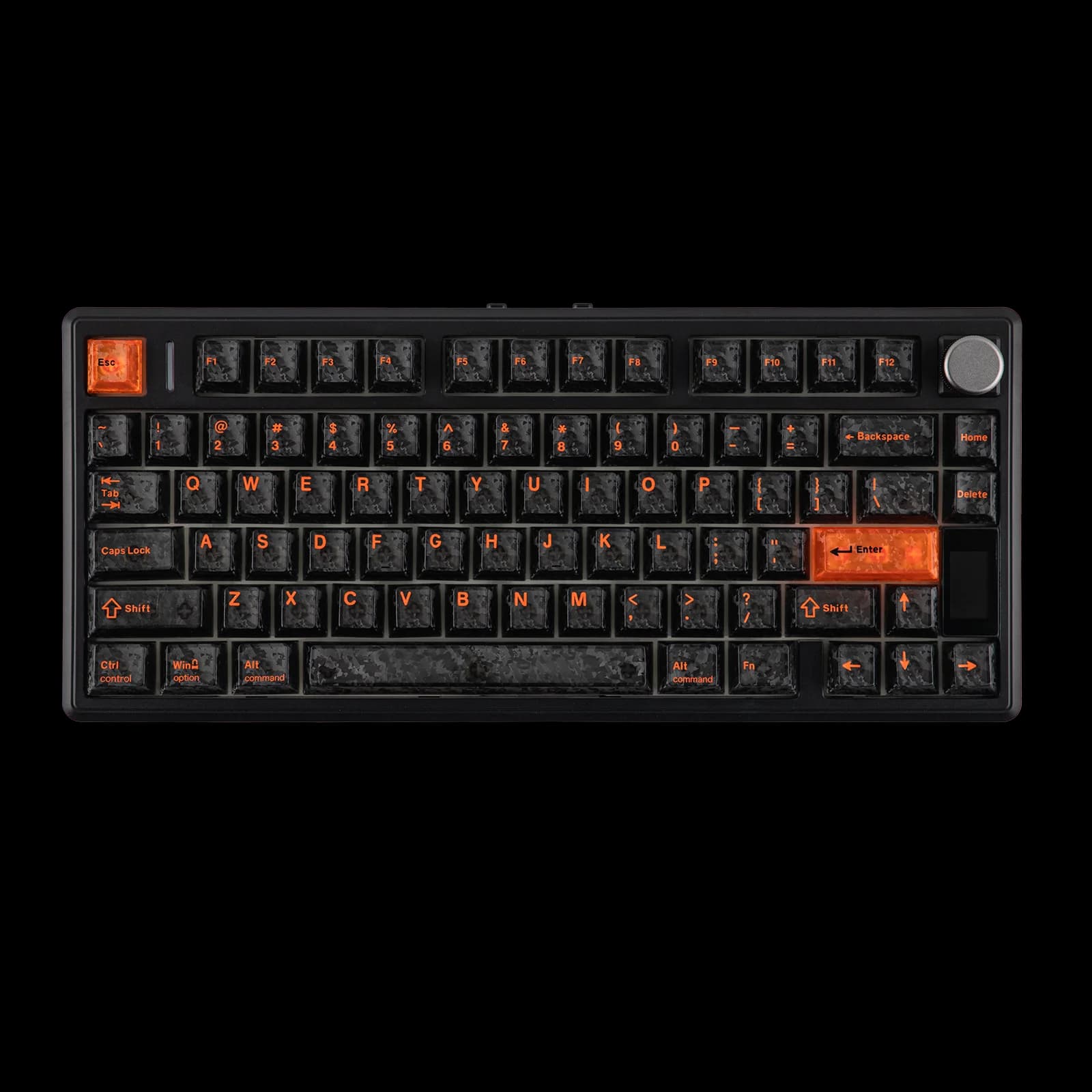 EPOMAKER TH80 V2 PRO 75% Layout ANSI US Tastiera Meccanica da Gaming Cablata/Bluetooth/Wireless 2.4Ghz con Schermo/Manopola e Batteria da 10000mAh