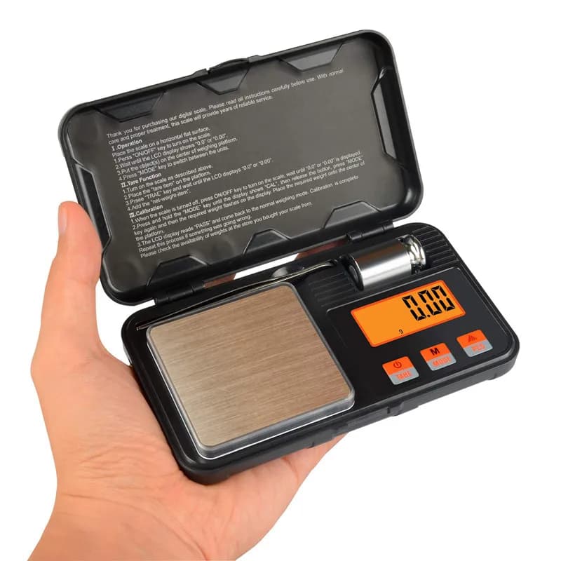 0.001g Bilancia Digitale 50g 200g Mini Bilancia Portatile Graduazione Precisa Bilancia Tascabile Professionale Milligramma Calibrazione Peso Strumento
