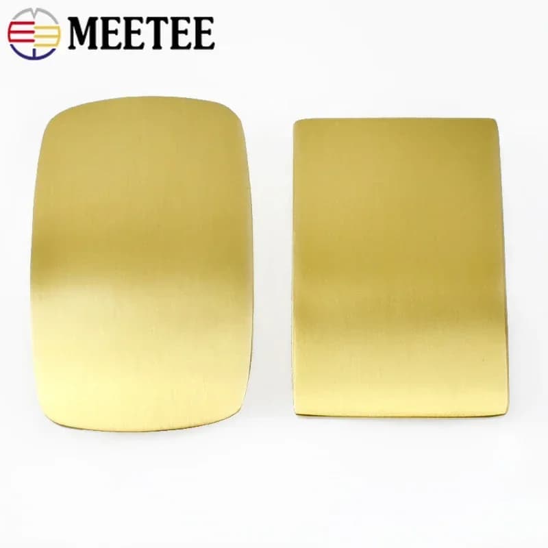 Meetee 40mm Ottone massiccio Uomo Fibbie per cinture Cinture in rame puro Testa con fibbia per 38-39mm Accessori per la decorazione di vestiti fai da te in pelle
