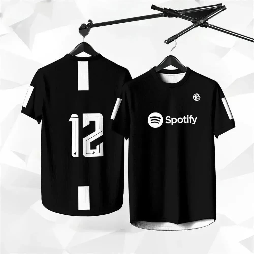 Maglietta Sportiva Personalizzata da Uomo, Jersey Casual alla Moda a Maniche Corte, Maglia da Calcio Comoda e Traspirante, Abbigliamento Maschile