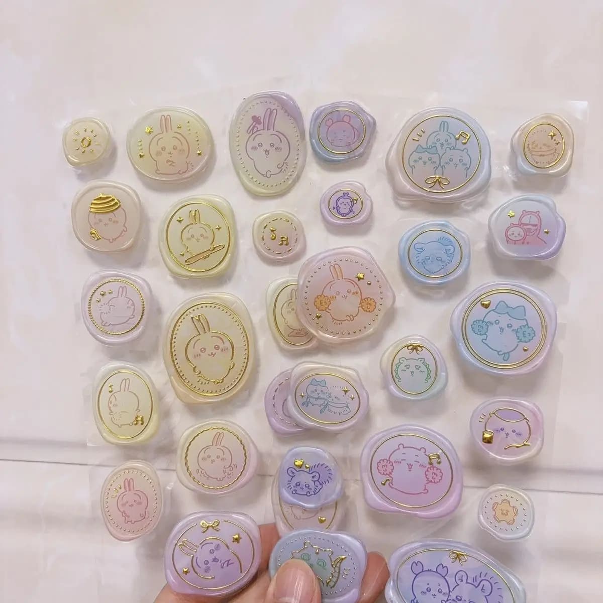 Adesivi Sigillo in Cera 5D Anime Chiikawa Usagi Hachiware Momonga, Simpatici Adesivi Kawaii per Scrapbook, Regali e Giocattoli per le Feste